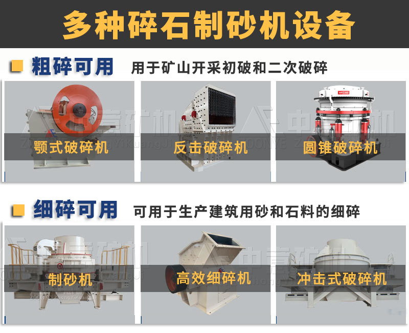 多種破碎制砂機(jī)設(shè)備